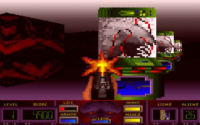 corridor-7-alien-invasion screenshot for dos