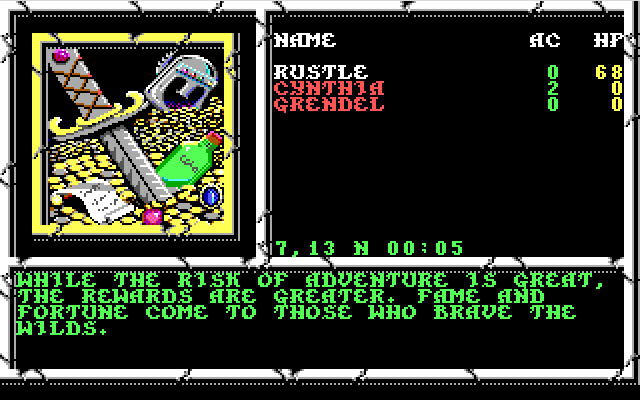 curse-of-the-azure-bonds screenshot for dos