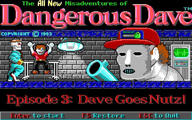 dangerous-dave-dave-goes-nutz screenshot for dos