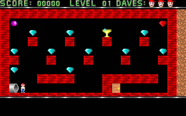 dangerous-dave screenshot for dos