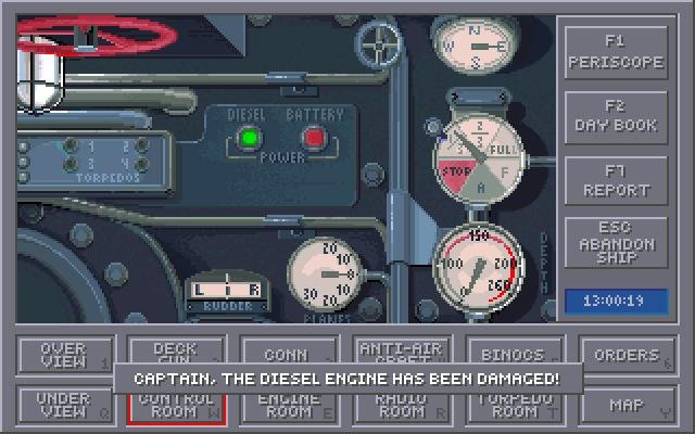 das-boot-german-u-boat-simulation screenshot for dos