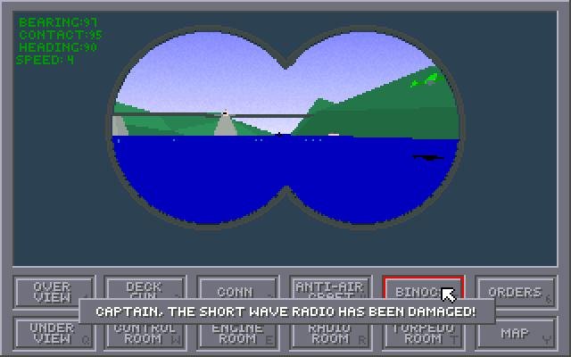 das-boot-german-u-boat-simulation screenshot for dos