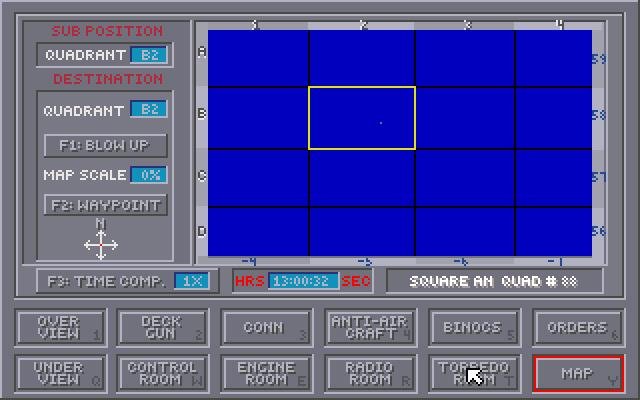 das-boot-german-u-boat-simulation screenshot for dos