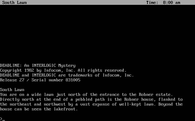 deadline screenshot for dos