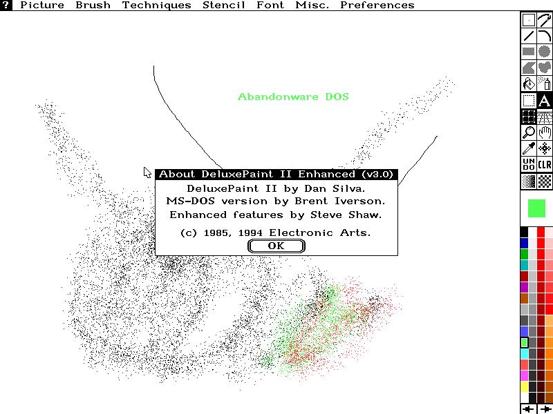 deluxe-paint-2 screenshot for dos
