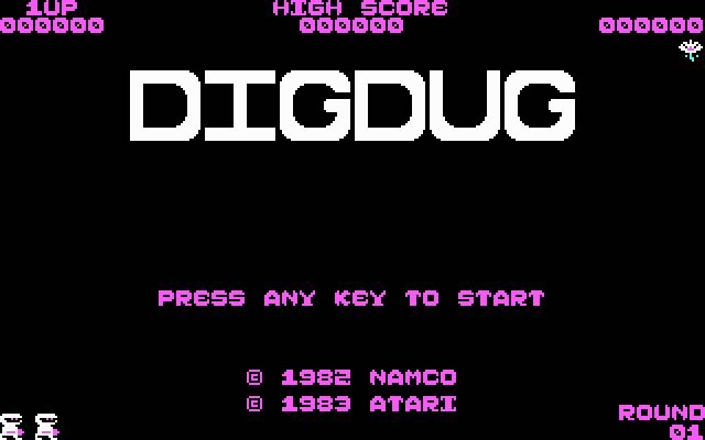dig-dug screenshot for dos
