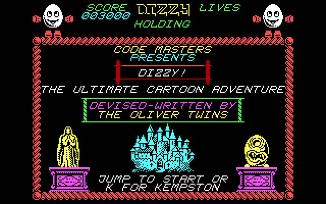 dizzy screenshot for dos