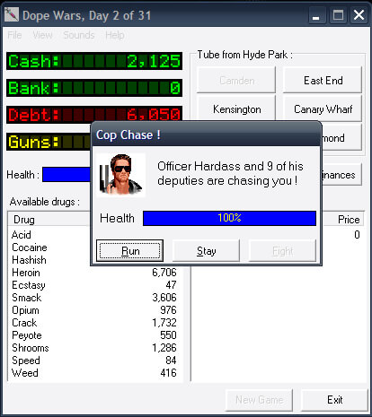 dope-wars screenshot for winxp