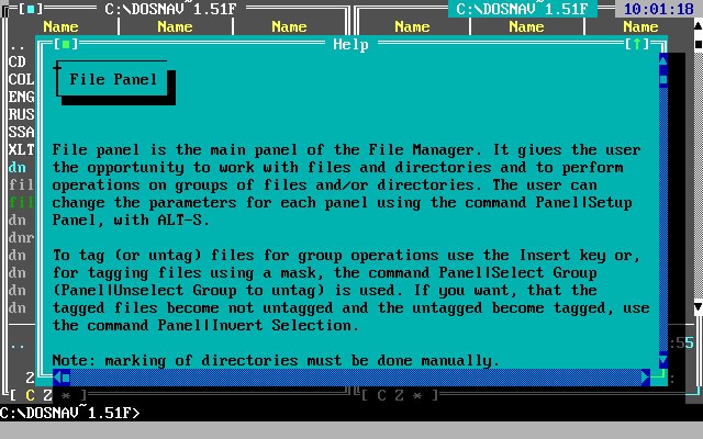 dos-navigator-v-1-5 screenshot for dos