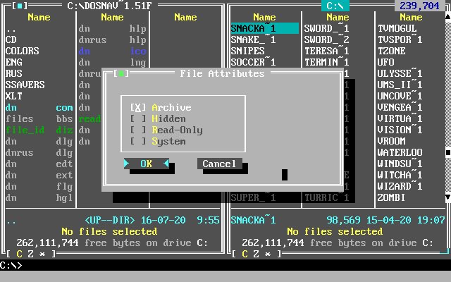 dos-navigator-v-1-5 screenshot for dos