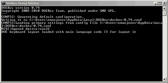 dosbox screenshot for winxp