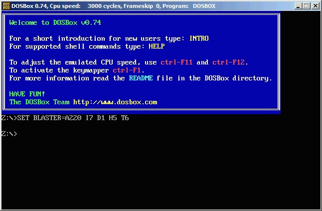 dosbox screenshot for winxp