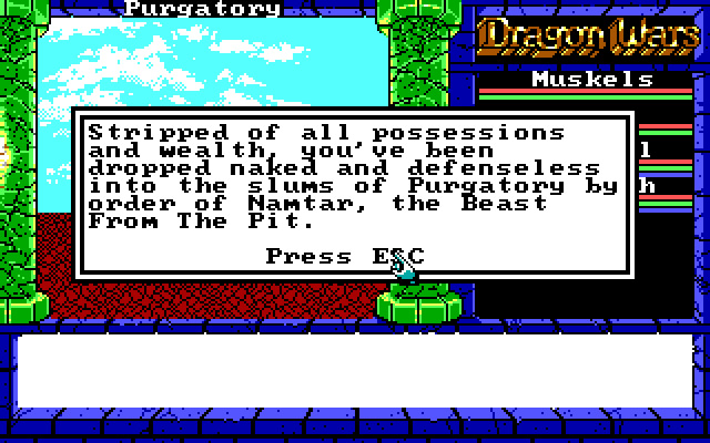 dragon-wars screenshot for dos