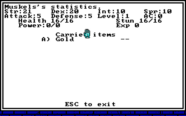 dragon-wars screenshot for dos