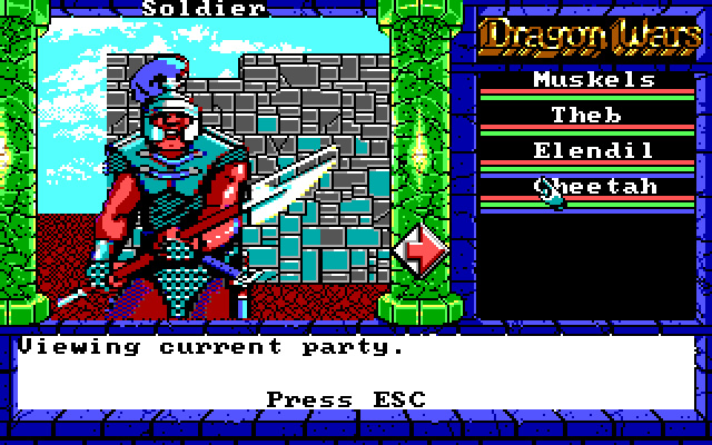 dragon-wars screenshot for dos