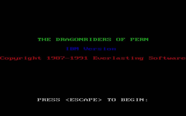 dragonriders-of-pern screenshot for dos