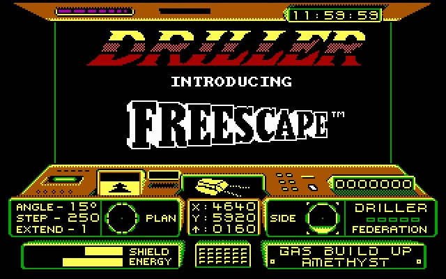 driller screenshot for dos