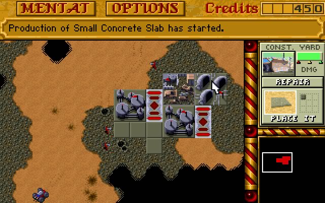 dune-ii-the-building-of-a-dynasty screenshot for dos