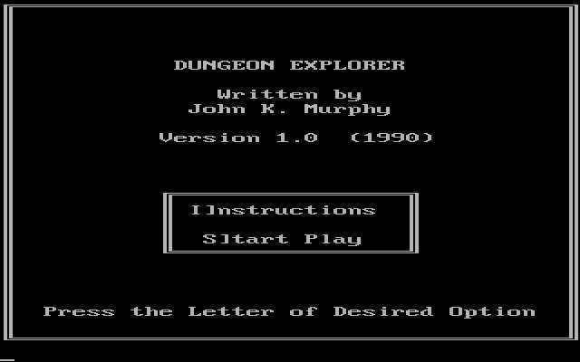 dungeon-explorer screenshot for dos