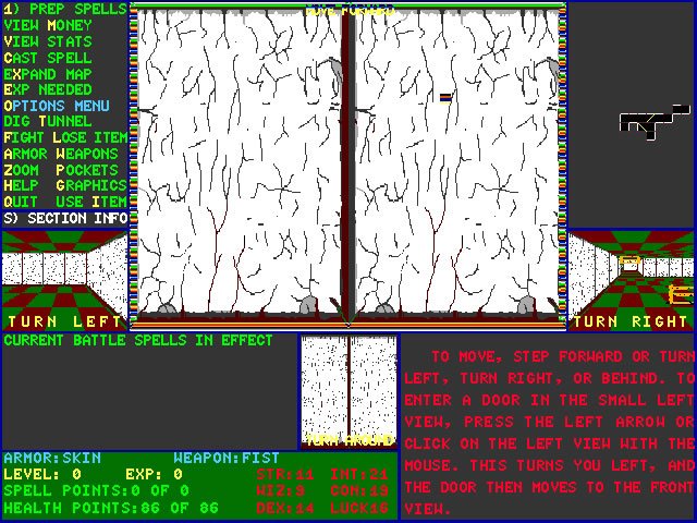 moraff-s-dungeon-of-the-unforgiven screenshot for dos
