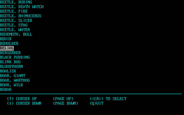 dungeon-master-s-assistant-vol-1 screenshot for dos