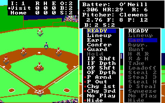 earl-weaver-baseball screenshot for dos