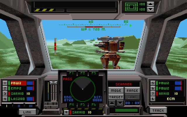 metaltech-earthsiege screenshot for dos