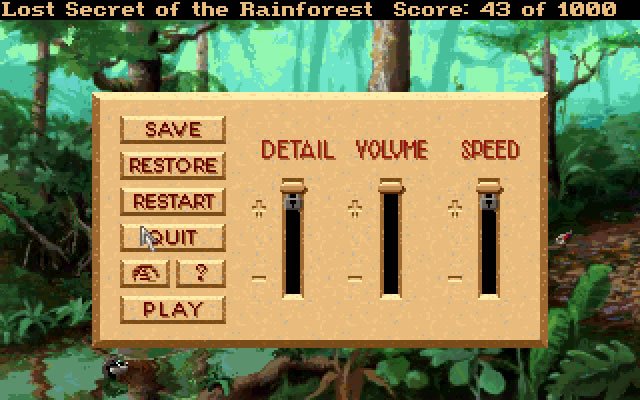 ecoquest-2-lost-secret-of-the-rainforest screenshot for dos