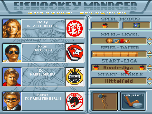 eishockey-manager screenshot for dos