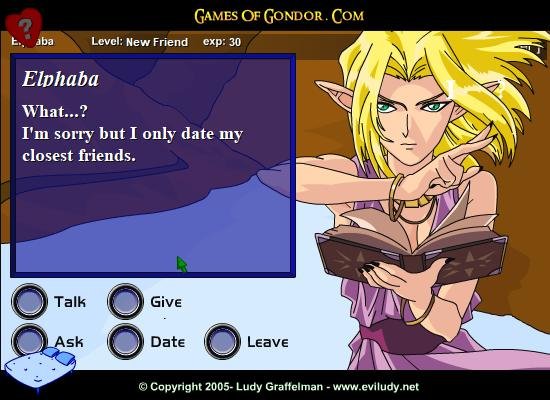 Elf Girl Sim Date RPG screenshot
