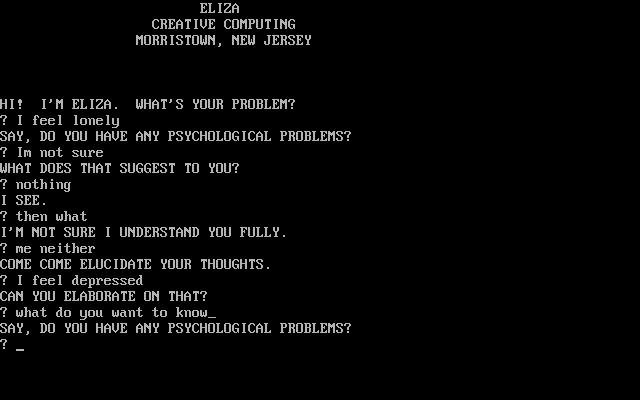 ELIZA for DOS