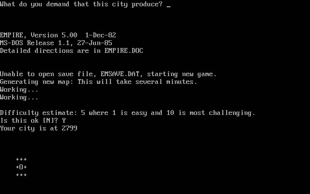 empire-wargame-of-the-century screenshot for dos