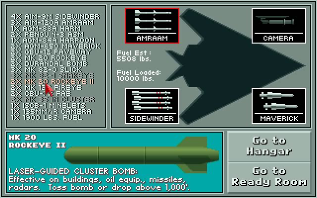 night-hawk-f-117a-stealth-fighter screenshot for dos