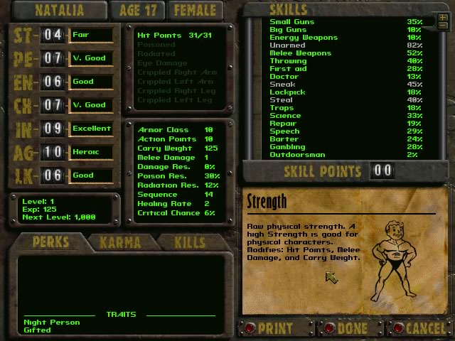 fallout screenshot for dos