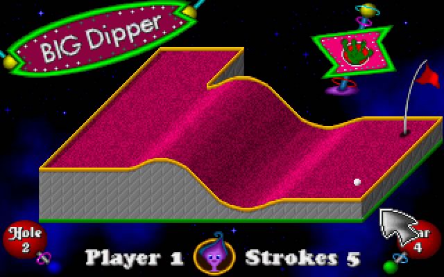 fuzzy-s-world-of-miniature-space-golf screenshot for dos