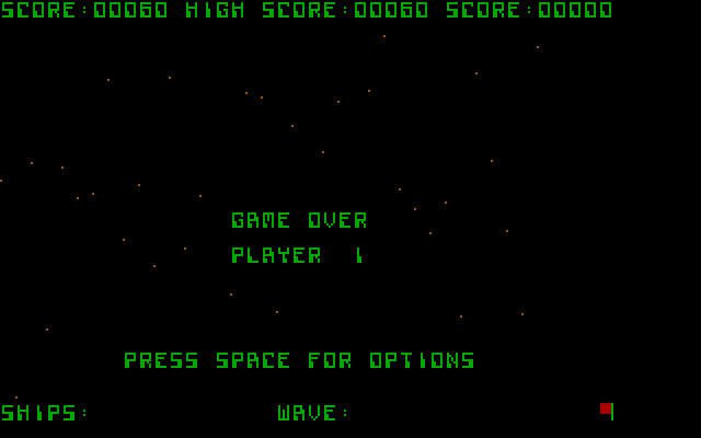 galaxian screenshot for dos