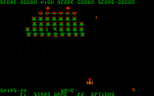 galaxian screenshot for dos
