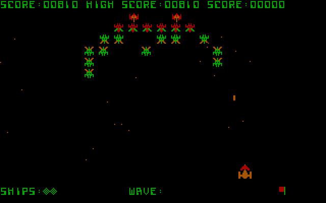 galaxian screenshot for dos