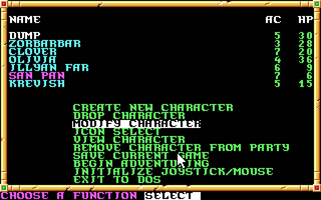gateway-to-the-savage-frontier screenshot for dos