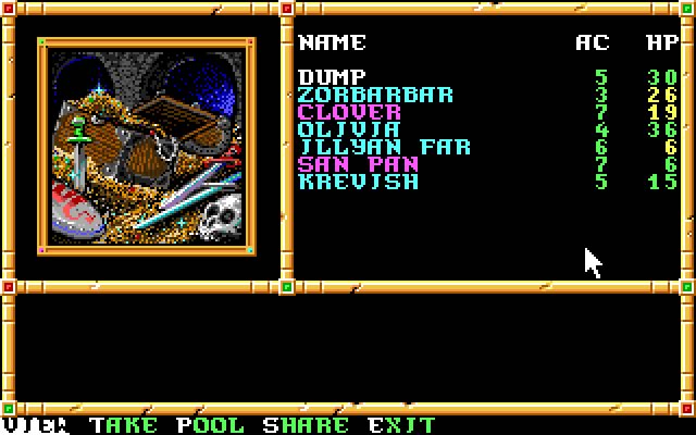 gateway-to-the-savage-frontier screenshot for dos
