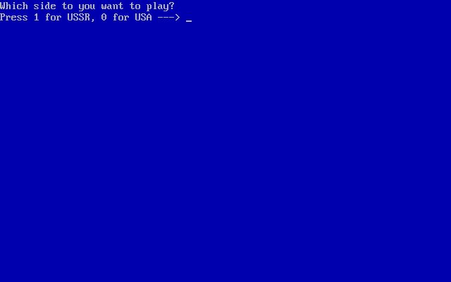 global-thermo-war screenshot for dos