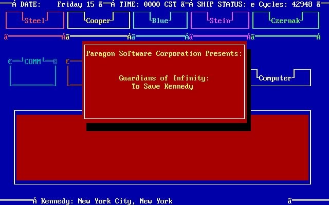 guardians-of-infinity-to-save-kennedy screenshot for dos