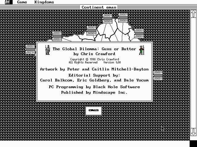 the-global-dilemma-guns-or-butter screenshot for dos