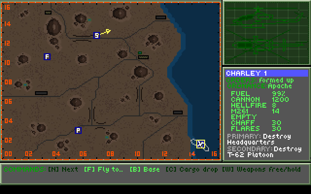 gunship-2000 screenshot for dos