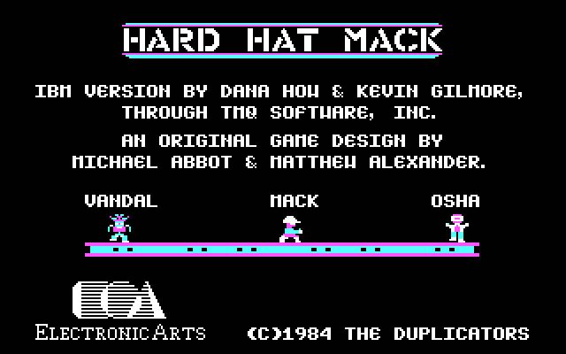 hard-hat-mack screenshot for dos