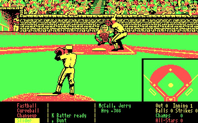 hardball screenshot for dos