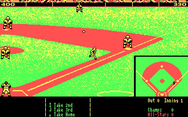 hardball screenshot for dos