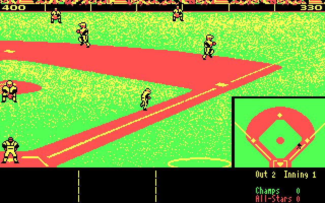 hardball screenshot for dos