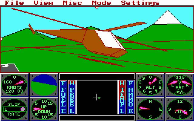 3-d-helicopter-simulator screenshot for dos