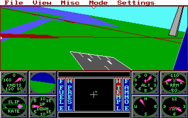 3-d-helicopter-simulator screenshot for dos